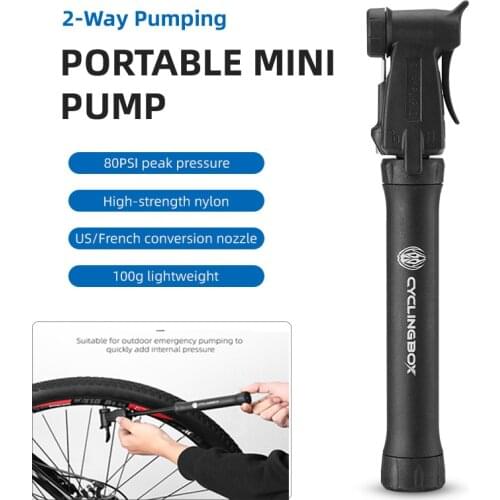 Portable 2 Ways Bicycle Pump Mini Hand Pump Cycling Air Pump Ball Toy Tire Inflator Schrader Presta Valve MTB Mountain Bike Pump