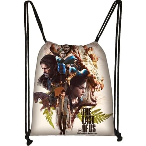 The Last of Us Part 2 Drawstring Bag Boys Girls Storage Bags Teenager Casual Backpack Kids Bookbag Beach Bags Gift