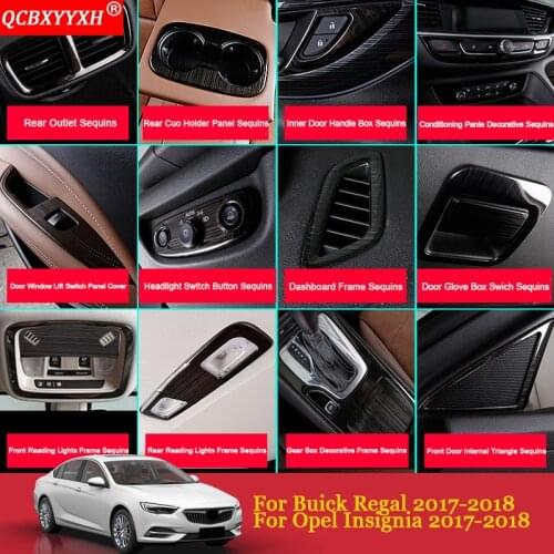 QCBXYYXH Car Styling For Buick Regal Opel Insignia 2017 2018 Interior Door Window Lift Switch Panel Internal Decoration Stickers