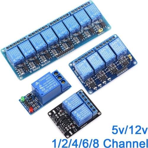 5v 12v 1 2 4 6 8 way relay module for arduino 1 2 4 6 8 channel relay module with optocoupler Relay Output In stock