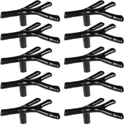 10PCS Drawer Handles Modern Tree Branch Kitchen Cabinet Handles Leaf Drawer Pulls Single/Double Hole Center Furniture Knobs