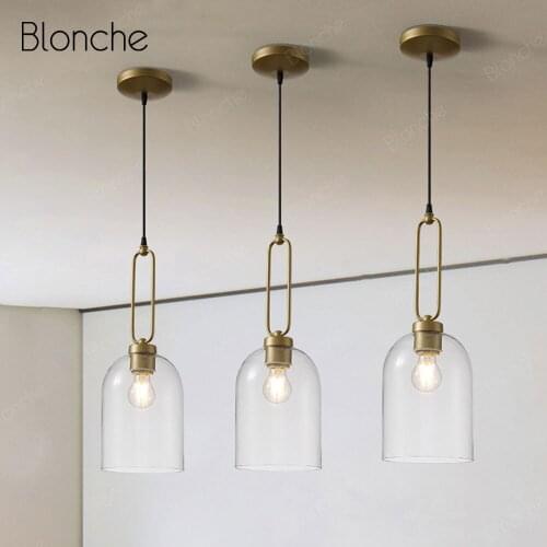 Nordic Pendant Lights Glass Pendant Hanging Lamp Modern LED Luminaire for Dining Room Bedroom Cafe Loft Decor Lighting Fixtures