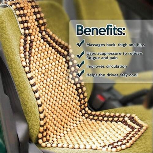 2 Colors Universial Summer Cool Wood Wooden Bead Seat Cover Massage Cushion Chair Cover For Car Auto Office Home Van Truck Bus