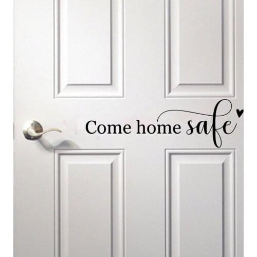 Come Home Safe Decal Sticker Heart Police Firefighter First Response Vinyl Decal for Door Reminder to Come Home Safe Door Decal