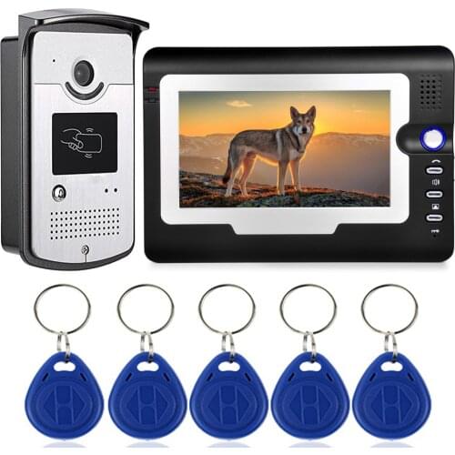 7" video door phone intercom system video doorbell 1 monitor door camera PY-810MEID11