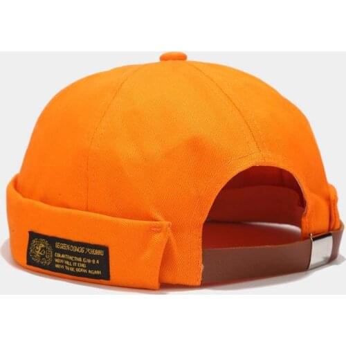 LDSLYJR Vintage Docker Cap Brimless Hat Breathable Beanie Hats Cotton Adjustable letter Landlord Sailor Cap Men and Women 14