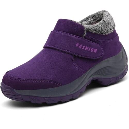 2019 Winter Women Boots Fashion Platform Wedges Shoes Woman Slip-on Snow Boots Women Warm Fur Sock Boots Shoes Big Size