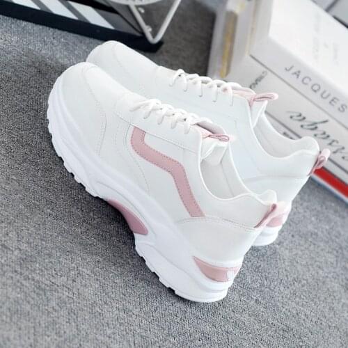 Women Vulcanize Shoes Casual Fashion 2021 New Woman Comfortable Breathable White Flats Female Platform Sneakers Chaussure Femme