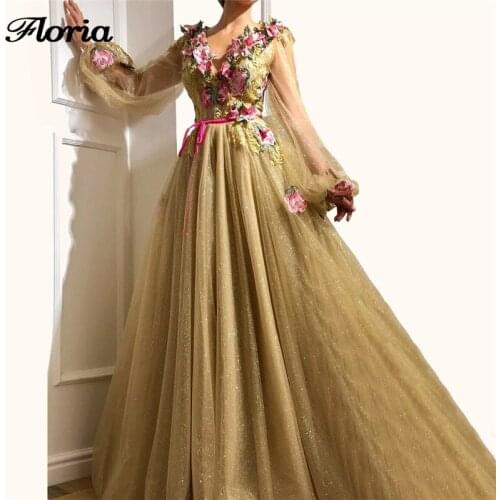 New Shiny Lace Appliques Evening Dresses Robe de soiree Aibye avondjurk Muslim Prom Dress Abendkleider Muslim Long Pageant Gowns