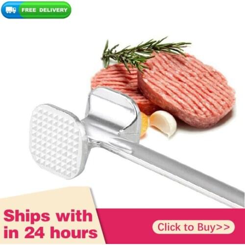 1PCS Steak Beefs Porks Meat Hammer 19.5cm Two Sides Aluminum Meat Hammer Mallet Beef Chicken Kitchen Accessories For Kitchen