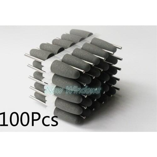 100Pcs Dental 2.35mm Gray SILICONE Rubber Polishers Diamond Polishing Burs