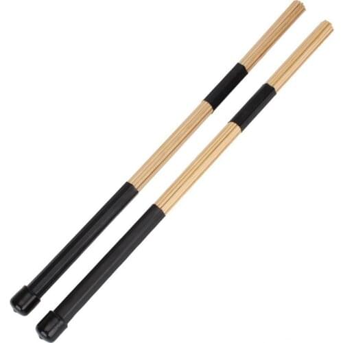 15.7" 40cm drums percussion 1 Pair Jazz Drum Brushes Sticks Bamboo Black drum accessories