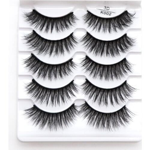 5 Pairs 3D Mink Eyelashes Natural False eyelashes Lashes Soft Fake Eyelashes Extension Makeup Wholesale
