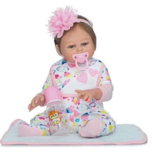 50cm Silica gel Doll Reborn Doll Appease Doll Lifelike Babies play play house toy for Childrens Christmas Birthday Gift