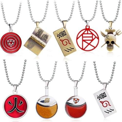 Anime Necklaces Geometric Star Akatsuki Cloud Pendant Bead Necklace Couple Necklace For Men Women Jewelry Gift