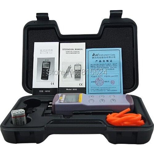 AZ8252 Digital Portable Manometer Differential Pressure Meter AZ-8252