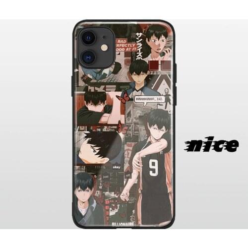 Kageyama tobio Haikyuu Anime cover FOR iPhone SE 6s 7 8 x xr xs 11 pro max Samsung s note 10 20 plus glass phone case shell