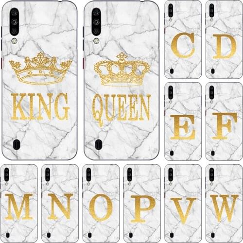 Phone Case For ZTE Blade A3 A5 A7 A7S L8 2020 2019 White Marble Golden English Letter Fashion Name Back Cover Fundas Shell