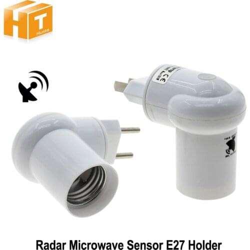 E27 Lamp Base Radar Microwave / PIR Human Body InfraRed Motion Sensor E27 Lamp Holder Socket