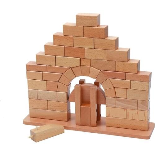 Montessori sensorial Materials Wooden Toys Early Educational Equipment casa kindergarten Roman Bridge Block