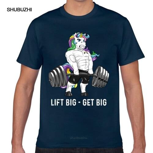 Tops T Shirt Men unicorn deadlift lift big bodybuilding gym Sexy Harajuku Geek Print Male Tshirt