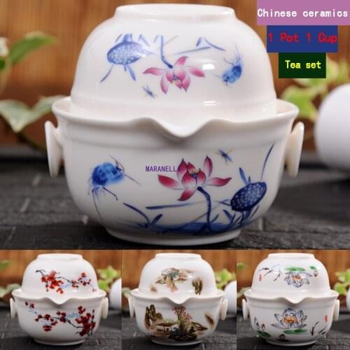 China good product kuaikebei Kung Fu Tea set Include 1 Pot 1 Cup, High quality elegant gaiwan,Beautiful and easy teapot kettle