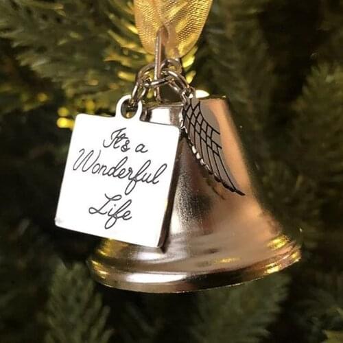 Jingle Bells Christmas bell Pendants Ornaments Party Family Holiday Christmas Decorations Hanging Sign Commemorative Decoratio