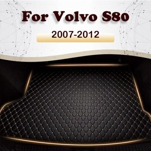 Car trunk mat for Volvo S80 Sedan 2007 2008 2009 2010 2011 2012 Cargo Liner Carpet Interior Parts Accessories Cover