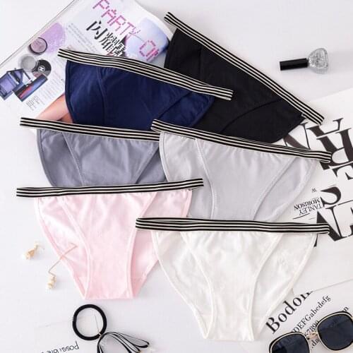 Lomonling hot foreign trade thong simple women 's underwear sexy breathable sweat cotton underwear