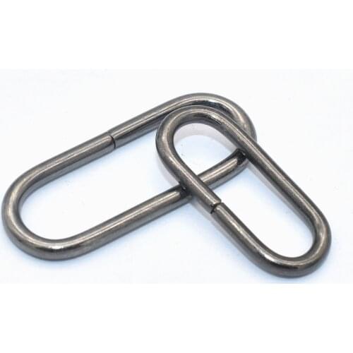 Gunmetal Loop Buckle Non Welded 20/27mm Oval Ring Clasp Iron Buckle DIY Strap Belt Webbing Leather Craft Handbag Purse Accessory