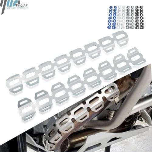 Motorcycle CNC Exhaust Muffler Pipe Leg Protector Heat Shield Cover For BMW F700GS F650GS F800GS F 800 GS ADVENTURE R1200GS LC