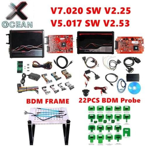 Online EU Red PCB V2.25 7.020 V2.53 5.017 Full Master OBD2 Manager Tuning V2 V7.020 V5.017 can support cars/trucks/tractors