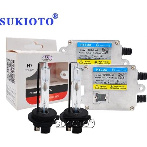 SUKIOTO Original 35W Yeaky Hylux Xenon HID Kit 4500K H1 H7 5500K H11 HB3 HB4 D2H Car Headlight Bulb Hylux A2088 HID Ballast Kit