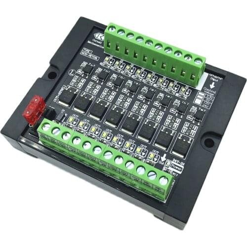8 channel PLC current amplifier board DC MOS tube power output module magnetic valve Drive signal isolator board