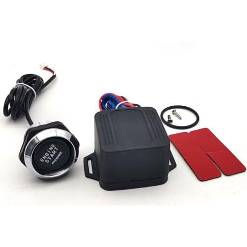 12V Blue LED Car Keyless Engine Start Push Button Switch Ignition Starter Kit