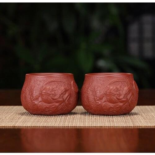 Recommended purple sand cup cup all hand sample tea cup run of mine ore dahongpao single cup manufacturer wholesale