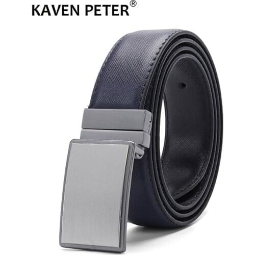 Mens Belts Luxury Reversible Buckle Designer Belts Men High Quality Genuine Leather Belt Male Black Dark Brown Ceinture Homme