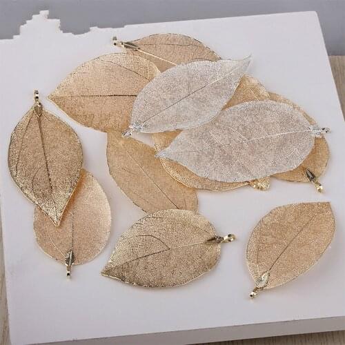 Diy Headwear material Alloy Silver Leaf Blade Hairpin Hairpin Necklaces The leaves The pendants