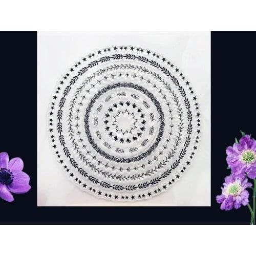 14*14CM Leaf wreath Transparent Seal Clear Stamps Silicone Seal Roller Stamps DIY Scrapbook Album / Card Production Easter