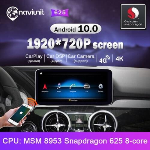 Snapdragon Car radio 2 din android 10 with screen FOR Mercedes Benz GLK-Class X204 2013-2015 NTG 4.5 auto audio bluetooth DSP