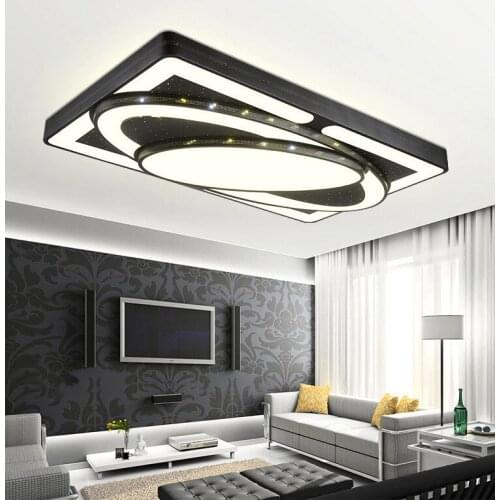 LED black white light body art ceiling lights creative space moon living room bedroom study home lighting Dimming Ceiling lamps