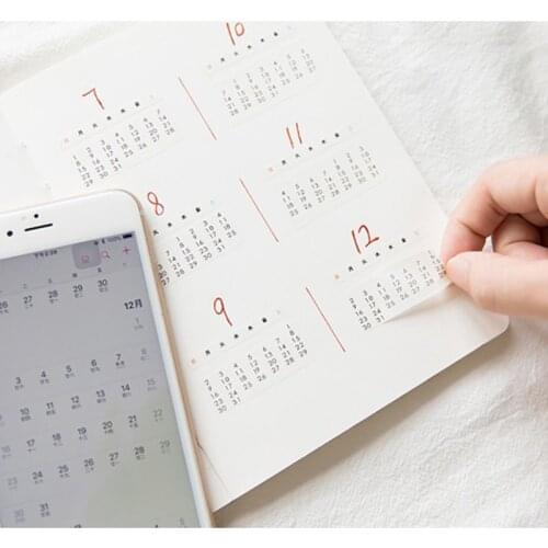 Vintage Black And White Calendar Decoration Washi Tape DIY Scrapbooking Masking Tape Sticker P9YA