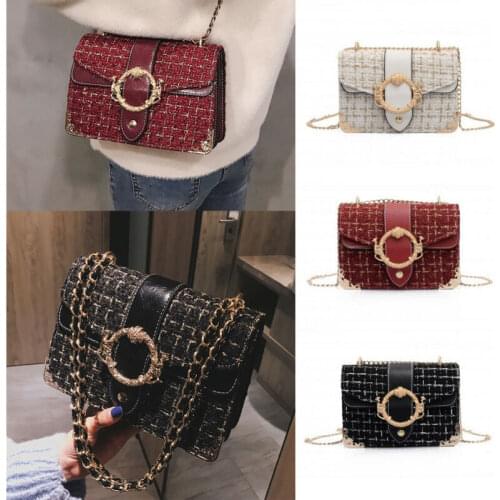 Women Quilted Chain Bag Leather Shoulder Crossbody Bag Lady Party Evening Bag handbag Messenger Purse