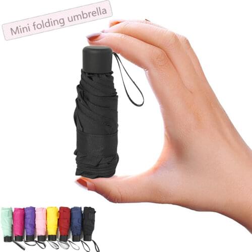 Women Fashion Folding Umbrella Rain Anti-UV Waterproof Portable Travel Small Umbrellas Girls Gift Men Mini Pocket Parasol