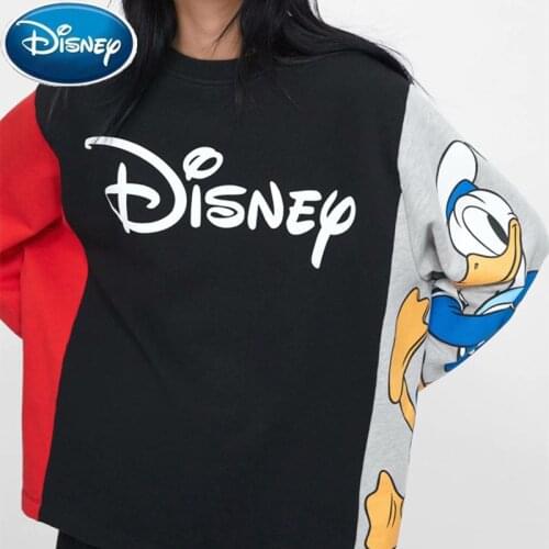 Sweatshirt Autumn O Neck Pullover Long Sleeve Mickey Harajuku Female Women Streetwear Tops Print Disney Donald Duck Cartoon Full