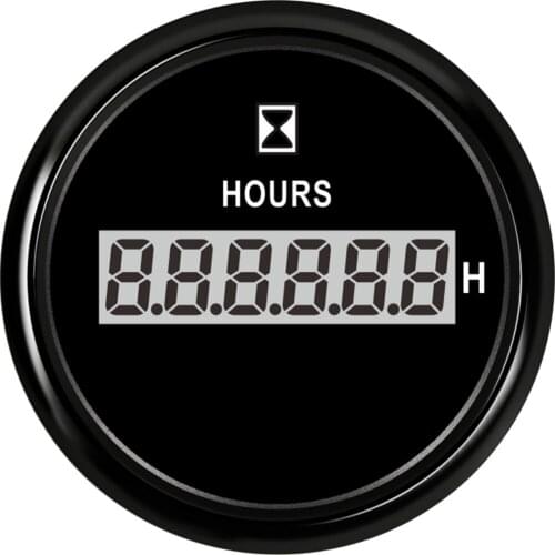 1pc Digital Hourmeters 0-99999.9 Hour Meters 52mm Hour Gauges for Auto Boat Agricultural Machinery Engines Generating Units