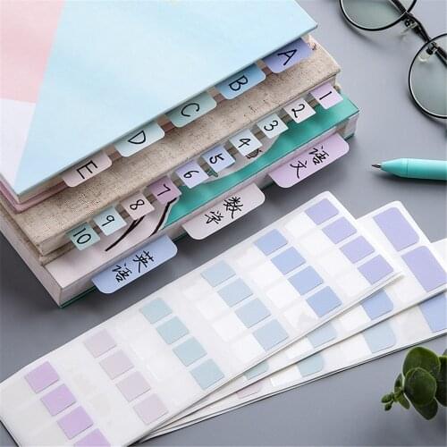 10sheets Morandi Color Index Sticker Self-adhesive Classification Sticky Note Label Label for Diary Agenda Plan Writable Sticker