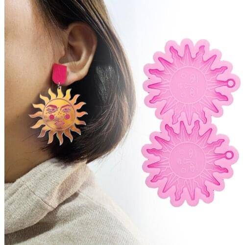 13MC Helios Earring Face Mold Resin Earrings Mold Serving Board Silicone Mold Home Decoration Mold Suitable for Women