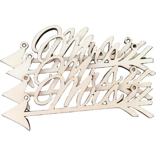 2Pcs Rustic Wood Arrow Sign Wooden Cutouts Wood Piece for Embellishments DIY Crafts Xmas Tree Hanging Decoration