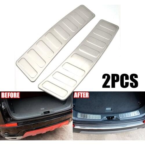 2pcs/set Car Inner Rear Bumper Protector Cover Trim Auto Interior Accessories For Land Rover Discovers God 2015-2018